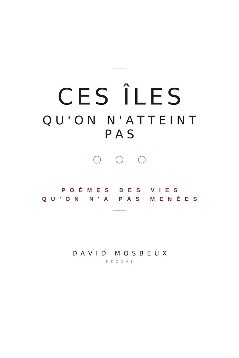 Couverture — Ces îles qu'on n'atteint pas